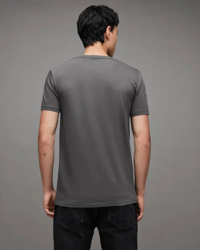Tonic Crew Neck Slim Ramskull TShirt Galaxy Grey Men AllSaints TShirts