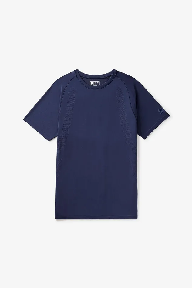 Tops and TShirts Men Fila Lucky Ace Short Sleeve Seamless Crew 400 Fila Navy