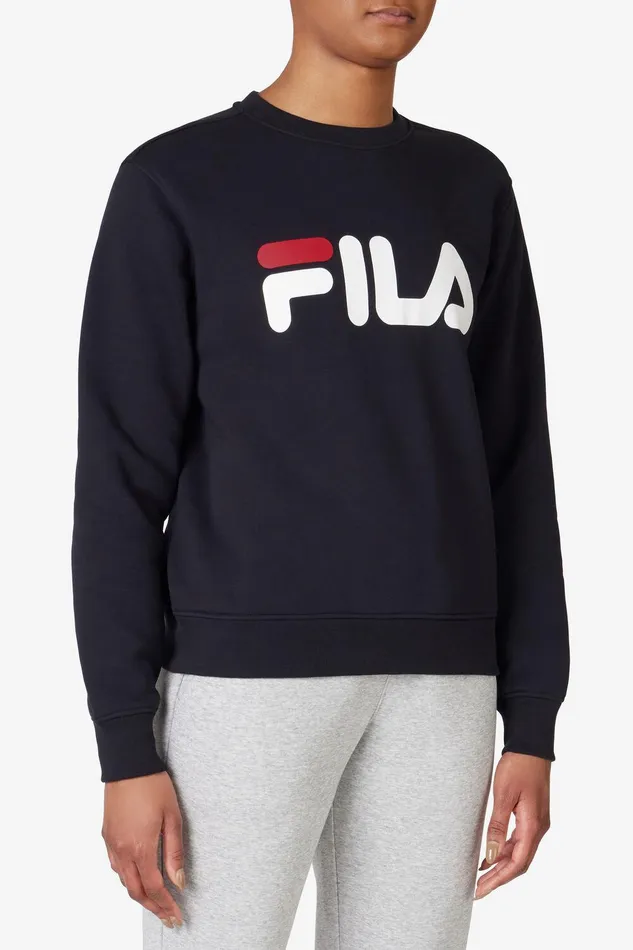 Tops and TShirts Women Fila Classic Fila Logo Long Sleeve Crew