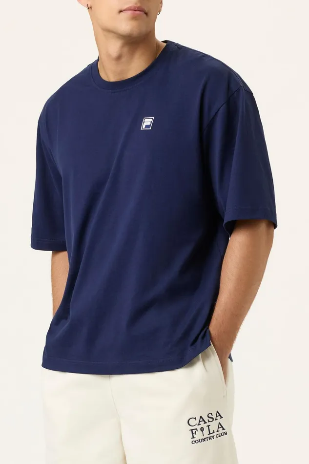 Tops and TShirts Women Fila Country Club Raquet Box Tee 400 Fila Navy Tops and TShirts Women Fila Country Club Raquet Box Tee 400 Fila Navy