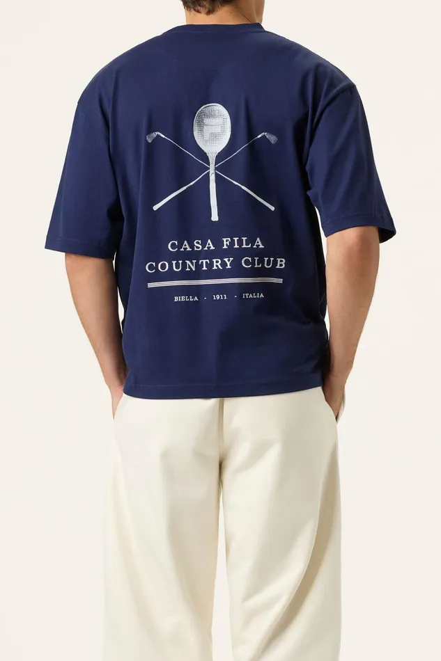 Tops and TShirts Women Fila Country Club Raquet Box Tee 400 Fila Navy Tops and TShirts Women Fila Country Club Raquet Box Tee 400 Fila Navy
