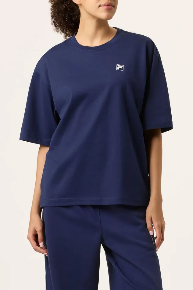 Tops and TShirts Women Fila Country Club Raquet Box Tee 400 Fila Navy Tops and TShirts Women Fila Country Club Raquet Box Tee 400 Fila Navy