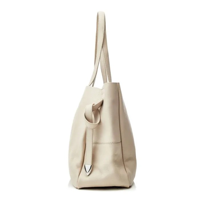 Tote Bags Women Moda In Pelle Indiana Bag Off White Leather