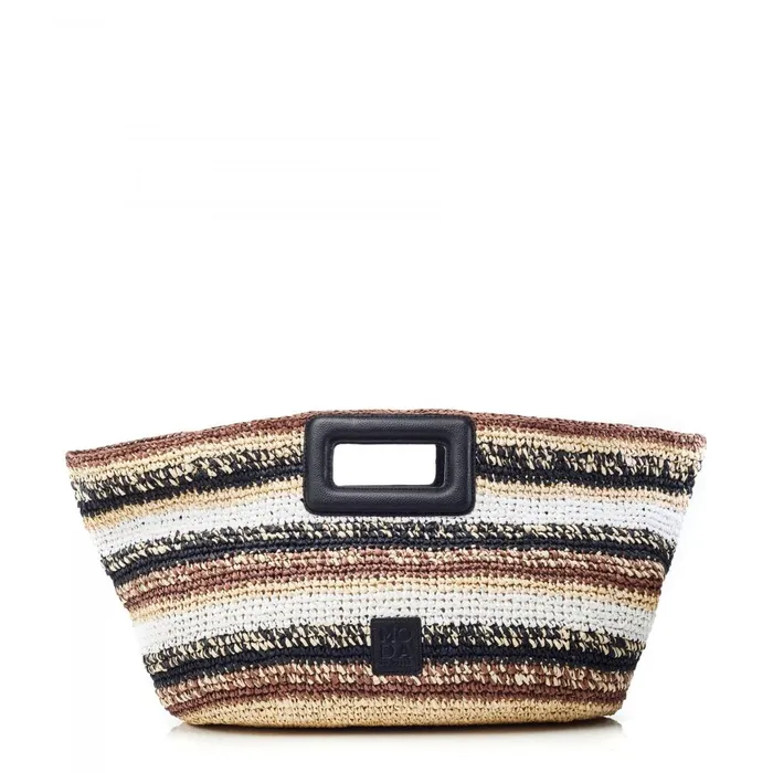Tote Bags Women Moda In Pelle Sorrento Bag Black Raffia