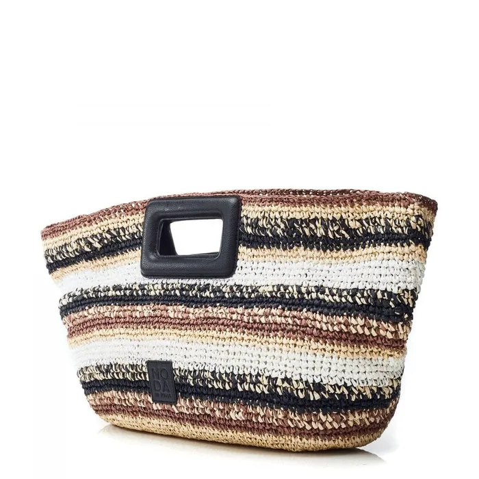 Tote Bags Women Moda In Pelle Sorrento Bag Black Raffia