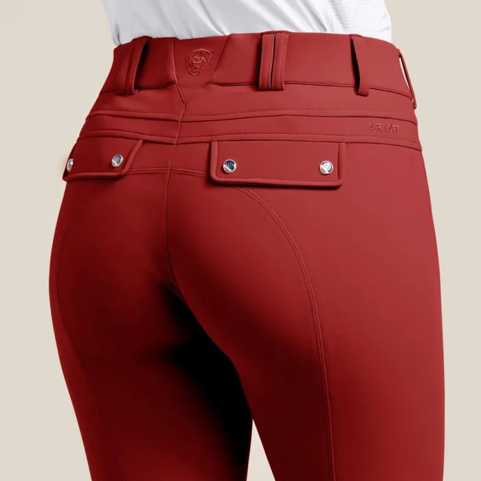 Tri Factor Grip Knee Patch Breech Fired Brick Women Ariat Pants and Shorts Tri Factor Grip Knee Patch Breech Fired Brick Women Ariat Pants and Shorts
