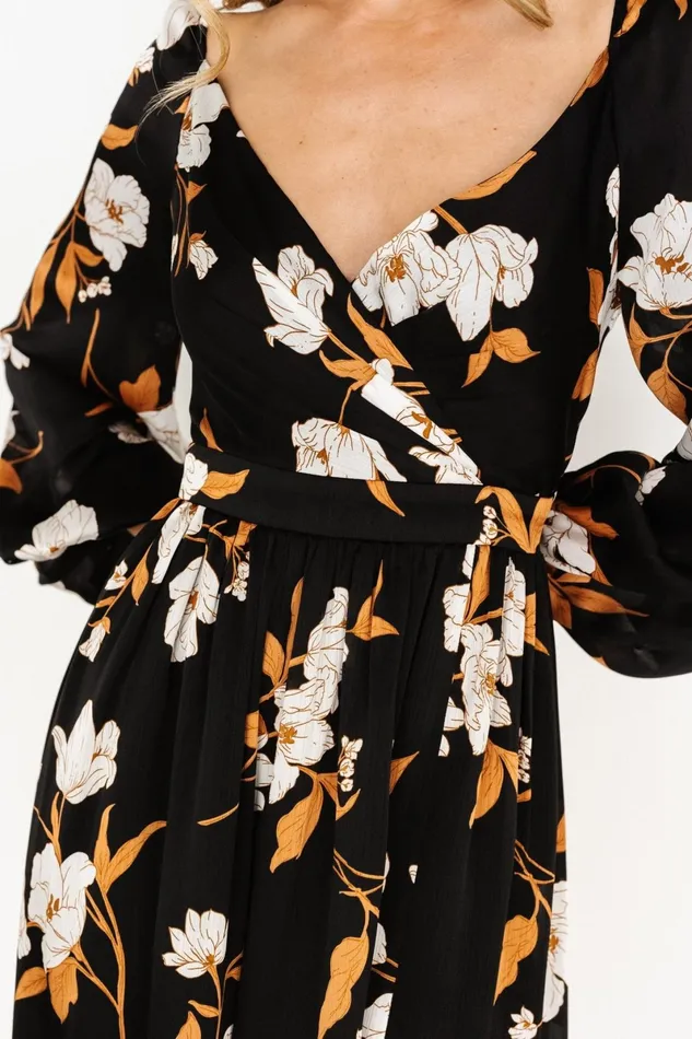 Tristan Maxi Dress Black Floral Women Baltic Born Maxi Dresses Tristan Maxi Dress Black Floral Women Baltic Born Maxi Dresses