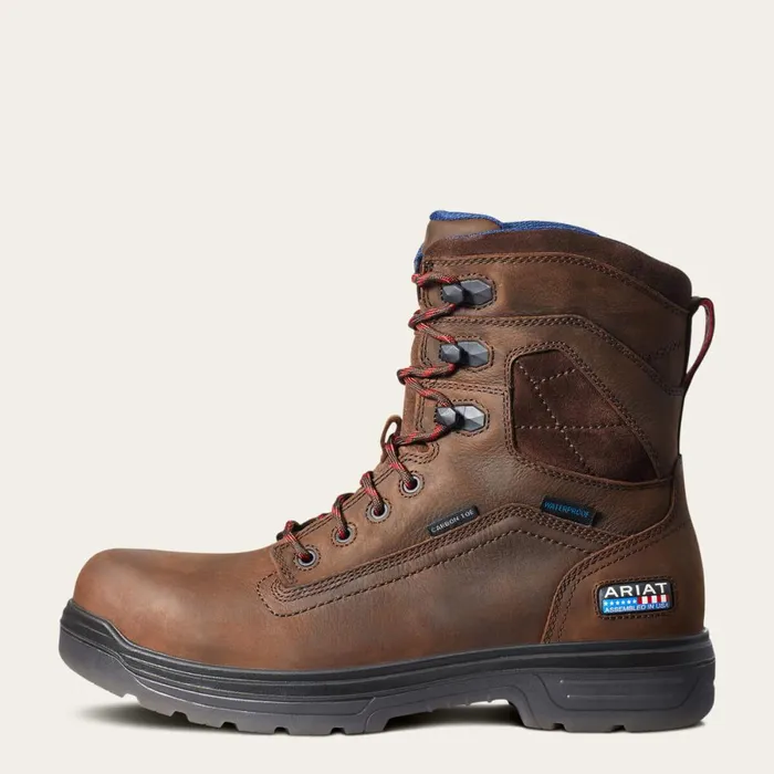 Turbo 8034 USA Assembled Waterproof Carbon Toe Work Boot Rich Brown Men Ariat Work Boots Turbo 8034 USA Assembled Waterproof Carbon Toe Work Boot Rich Brown Men Ariat Work Boots