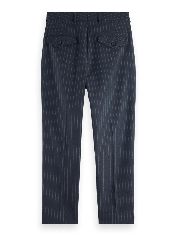 TWILT 8211 BRUSHED WOOLBLEND PLEATED CHINO Charcoal Stripe Men Scotch and Soda Pants TWILT 8211 BRUSHED WOOLBLEND PLEATED CHINO Charcoal Stripe Men Scotch and Soda Pants