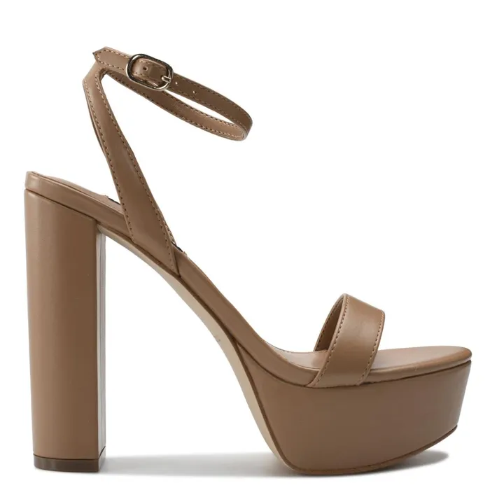 Uknow Platform Dress Sandals Light Tan Women Nine West Platforms