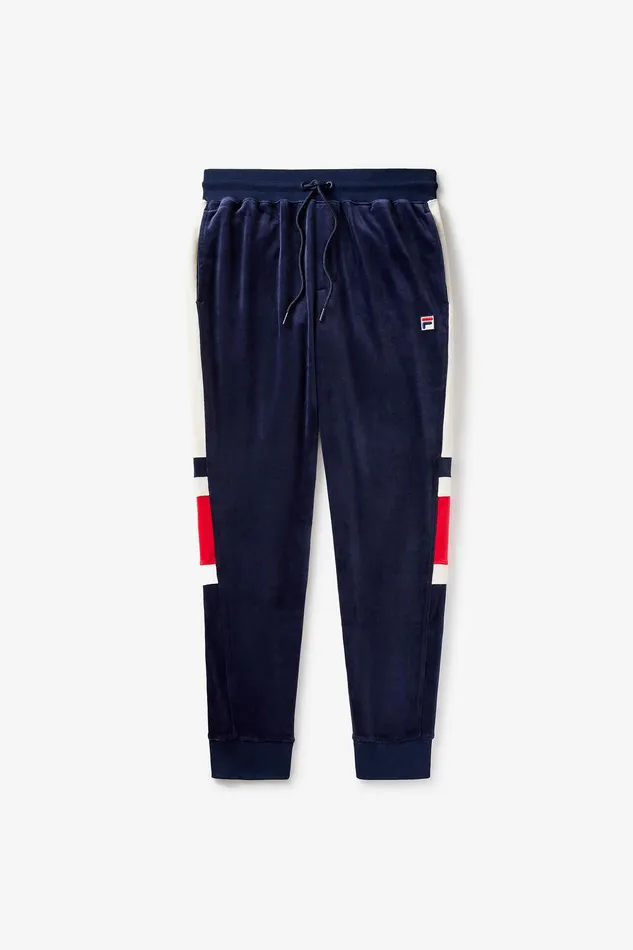 Velour Sets Men Fila Smart Retro Velour Block Track Pants 488 Fila Navygardeniafila Red