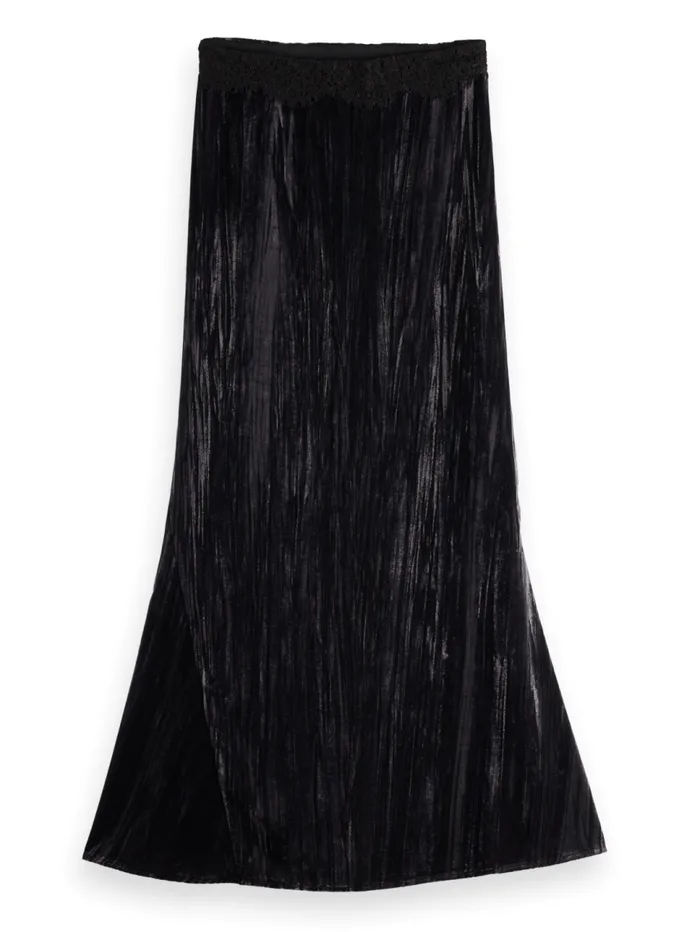 VELVET SKIRT Evening Black Women Scotch and Soda Skirts and Shorts