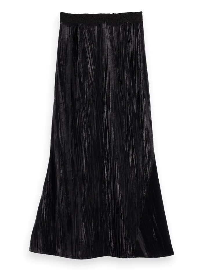 VELVET SKIRT Evening Black Women Scotch and Soda Skirts and Shorts