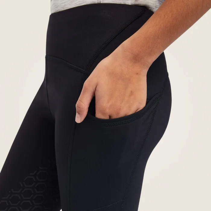 Venture Thermal Half Grip Tight Black Kids Ariat English Riding Clothing Venture Thermal Half Grip Tight Black Kids Ariat English Riding Clothing