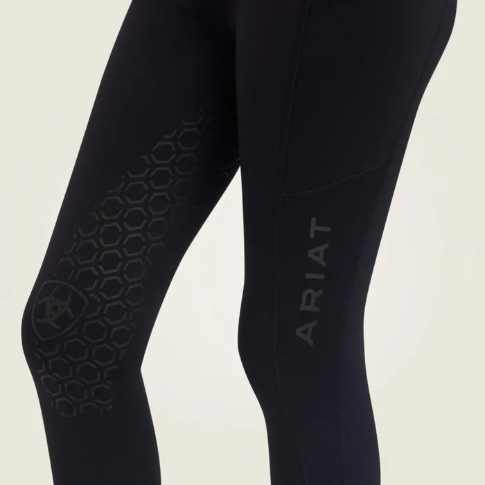Venture Thermal Half Grip Tight Black Kids Ariat English Riding Clothing Venture Thermal Half Grip Tight Black Kids Ariat English Riding Clothing