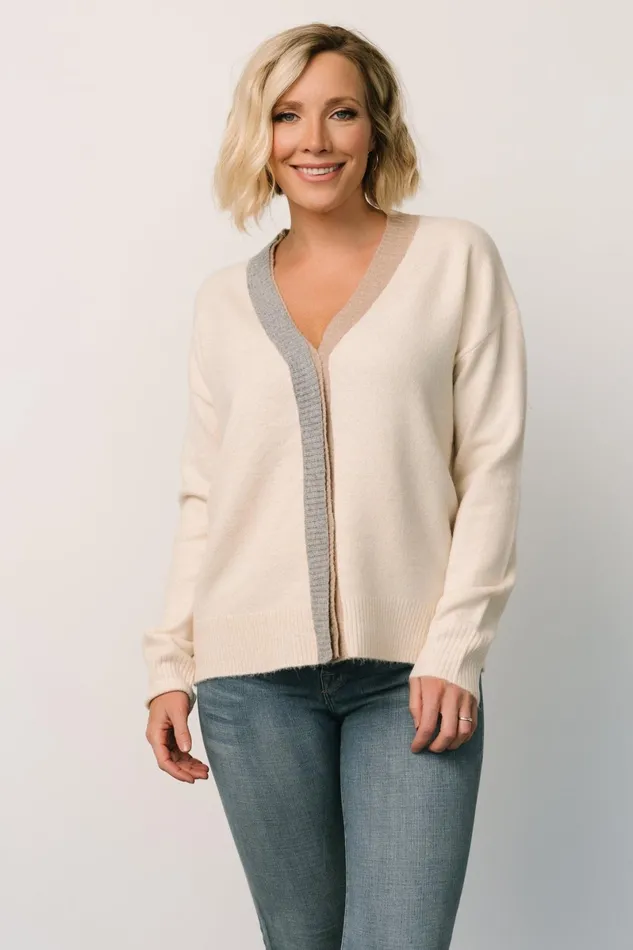 Verna Button Cardigan Cream Women Baltic Born Cardigans