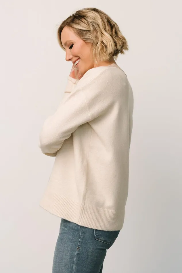 Verna Button Cardigan Cream Women Baltic Born Cardigans Verna Button Cardigan Cream Women Baltic Born Cardigans