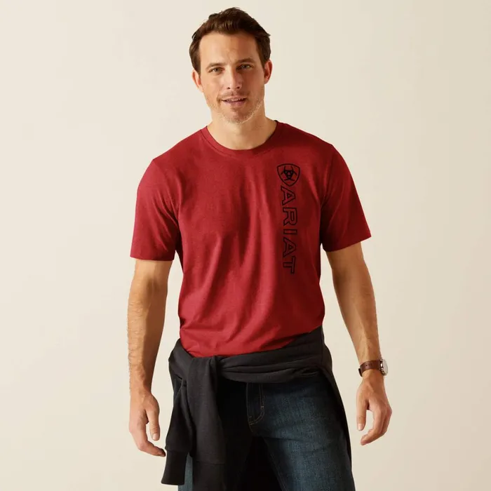 Vertical Logo TShirt Sundried Tomato Men Ariat TShirts and Polos