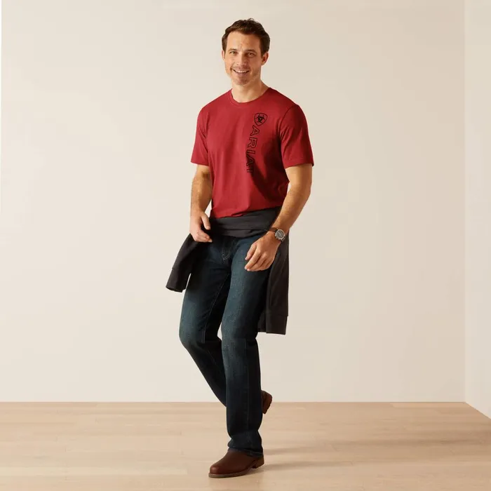 Vertical Logo TShirt Sundried Tomato Men Ariat TShirts and Polos Vertical Logo TShirt Sundried Tomato Men Ariat TShirts and Polos