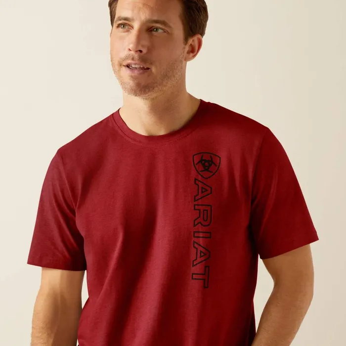 Vertical Logo TShirt Sundried Tomato Men Ariat TShirts and Polos Vertical Logo TShirt Sundried Tomato Men Ariat TShirts and Polos