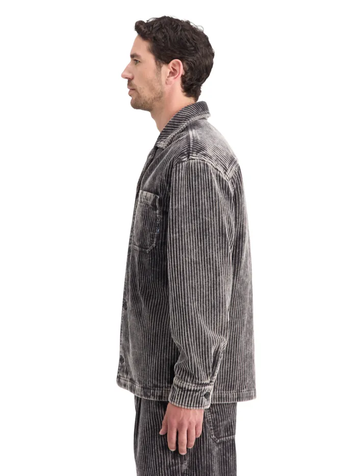 WASHED CORDUROY JACKET WITH DETACHABLE INNER GILET Black Men Scotch and Soda Jackets and Coats WASHED CORDUROY JACKET WITH DETACHABLE INNER GILET Black Men Scotch and Soda Jackets and Coats