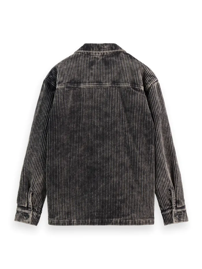 WASHED CORDUROY JACKET WITH DETACHABLE INNER GILET Black Men Scotch and Soda Jackets and Coats WASHED CORDUROY JACKET WITH DETACHABLE INNER GILET Black Men Scotch and Soda Jackets and Coats