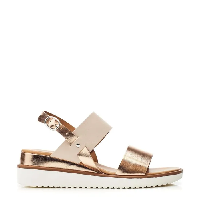 Wedge Sandals Women Moda In Pelle Navasay Cameo Leather