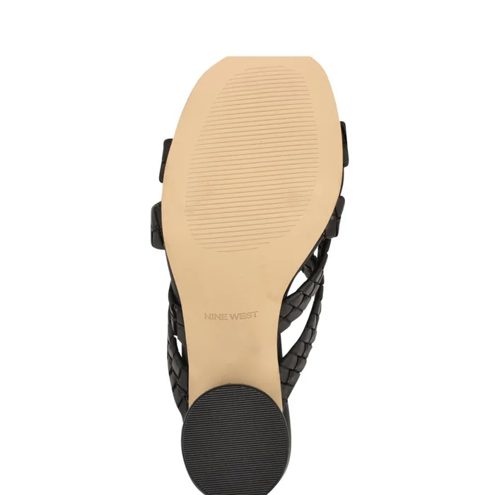 Wenea Strappy Heeled Slide Sandals Black Women Nine West Dress Wenea Strappy Heeled Slide Sandals Black Women Nine West Dress