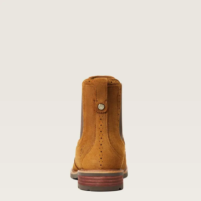 Wexford Brogue Waterproof Chelsea Boot Weathered Honey Women Ariat Booties Wexford Brogue Waterproof Chelsea Boot Weathered Honey Women Ariat Booties