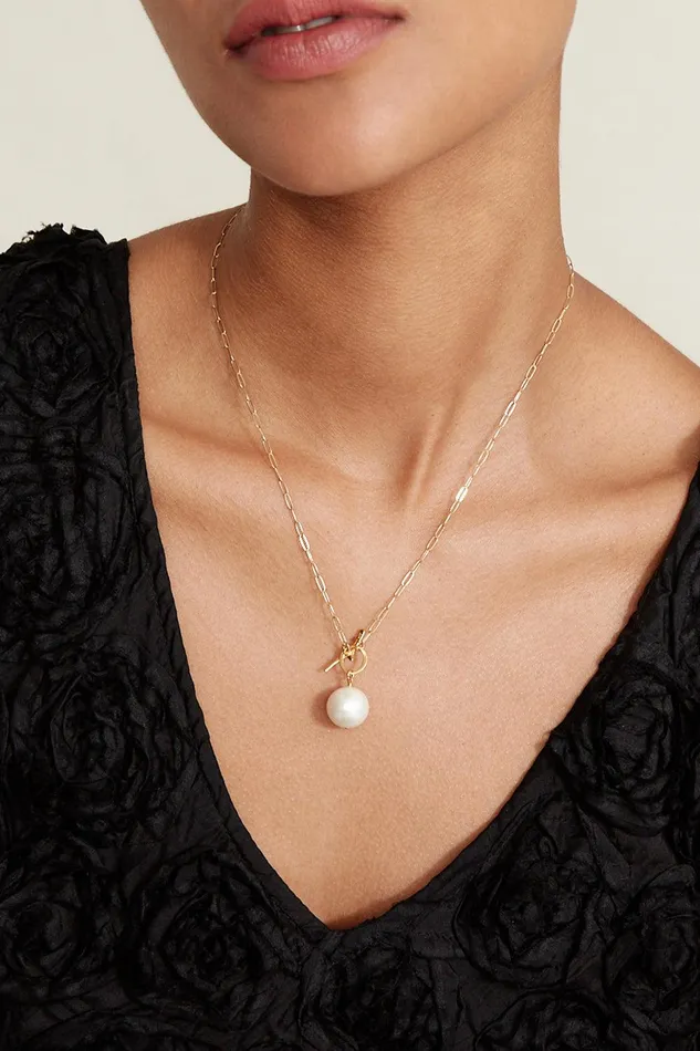 White Freshwater Pearl Toggle Necklace Women Chan Luu Necklaces