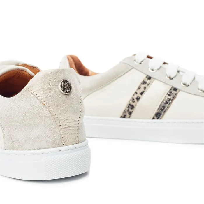 White Trainers Women Moda In Pelle Arzal Off White Leather