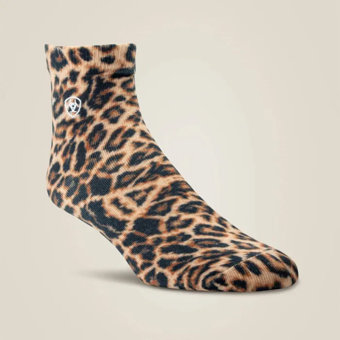 Wild Thing Ankle Sock 2 Pair Multi Color Pack Leopard Printsky Blue Women Ariat Socks