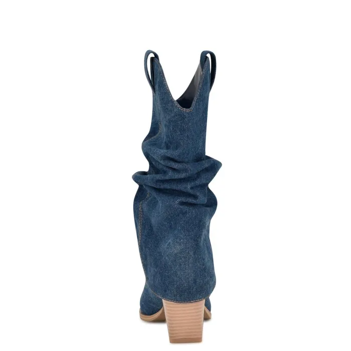 Wilton Western Boots Dark Blue Women Nine West Boots and Booties Wilton Western Boots Dark Blue Women Nine West Boots and Booties