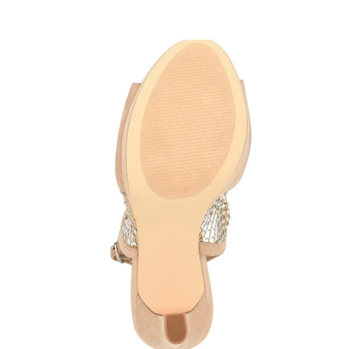 Wohmah Peep Toe Platform Sandals Barely Nude Women Nine West High Heels Wohmah Peep Toe Platform Sandals Barely Nude Women Nine West High Heels
