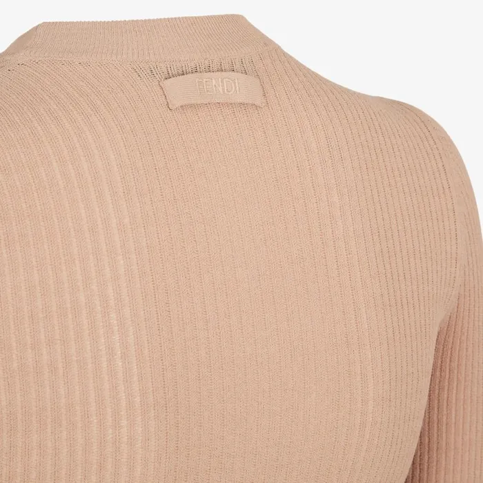 Woman Beige Viscose Jumper Beige Fendi Knitwear