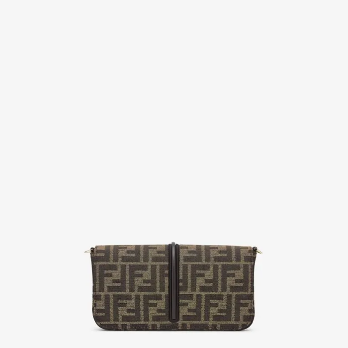 Woman Brown Ff Fabric Wallet Brown Fendi Wallets On Chain