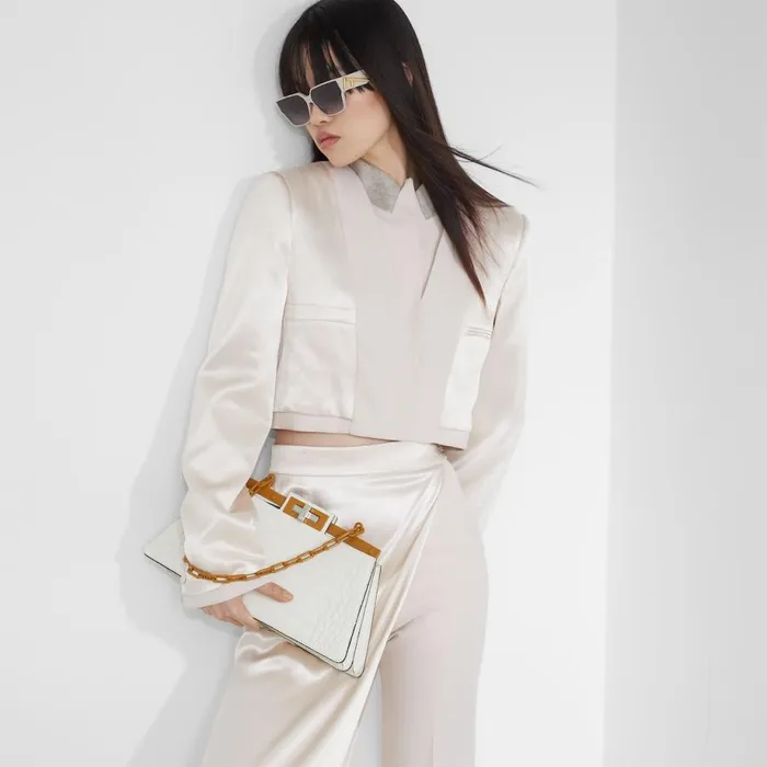 Woman Cream Acetate Sunglasses Fendi Sunglasses