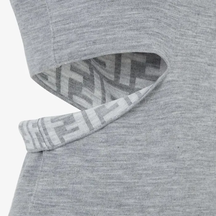 Woman Grey Wool Top Grey Fendi Knitwear