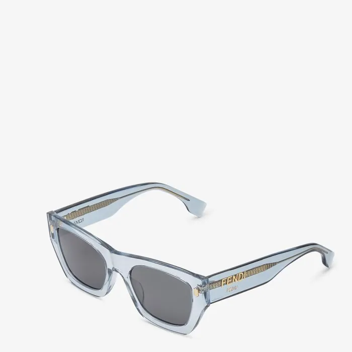 Woman Light Blue Acetate Sunglasses Light Blue Fendi Sunglasses