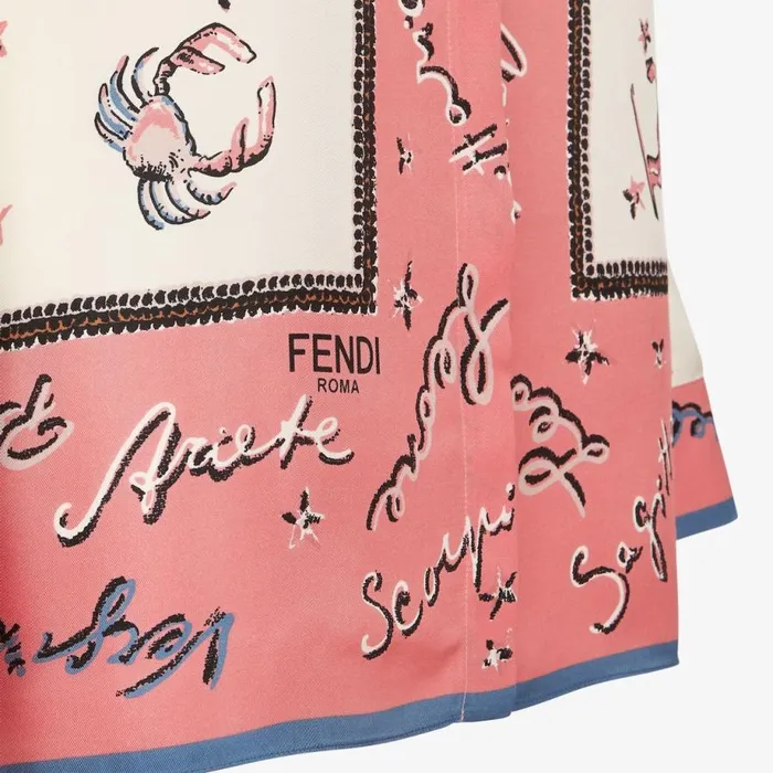 Woman Multicolour Silk Shirt Multicolour Fendi Tops and Shirts