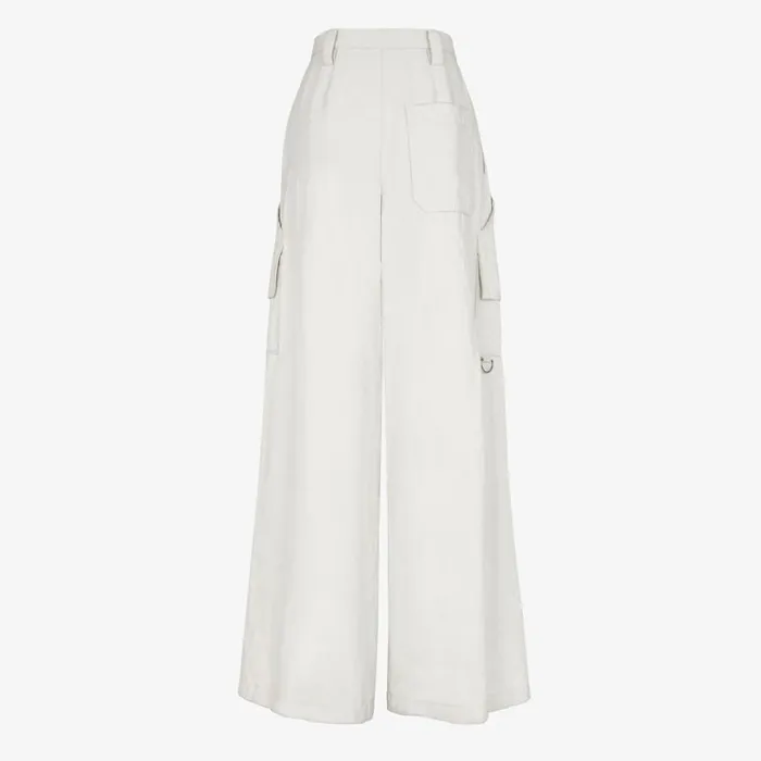 Woman White Canvas Fendi By Marc Jacobs Trousers White Fendi Pants and Shorts