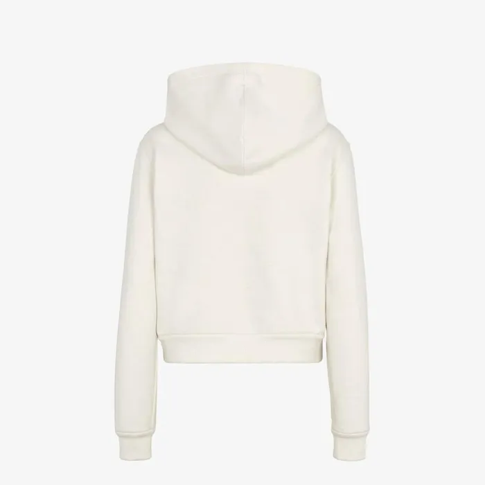Woman White Jersey Sweatshirt White Fendi Tshirts and Sweatshirts