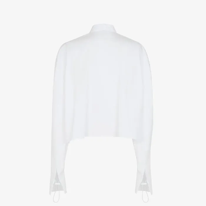 Woman White Poplin Shirt White Fendi Tops and Shirts