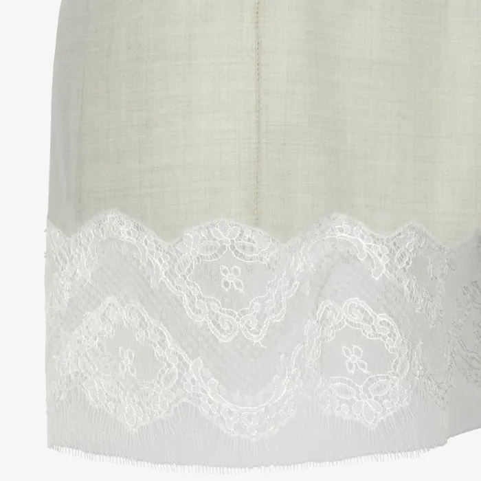 Woman White Wool Dress White Fendi Dresses and Jumpsuits