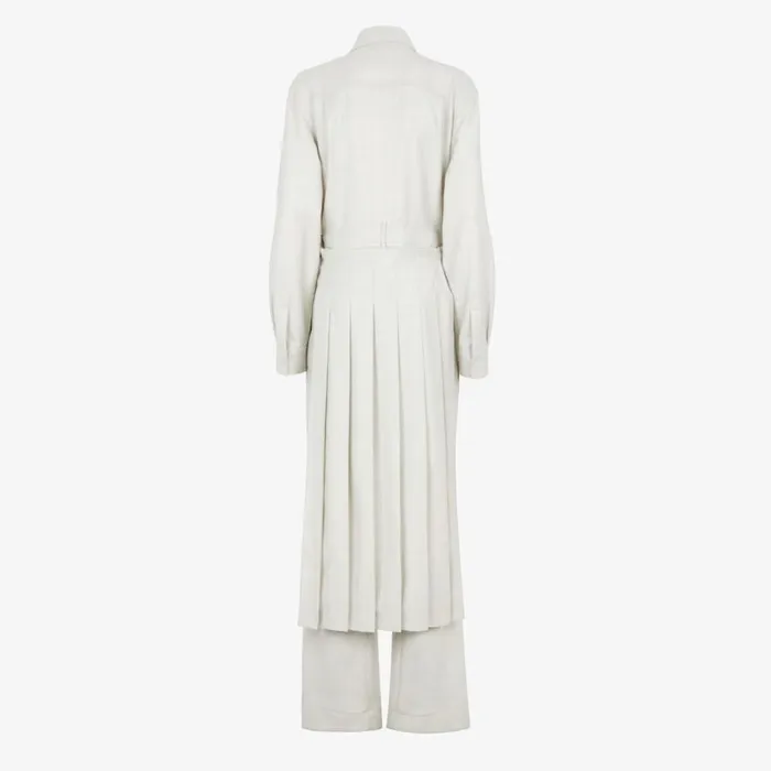 Woman White Wool Jumpsuit White Fendi Dresses and Jumpsuits