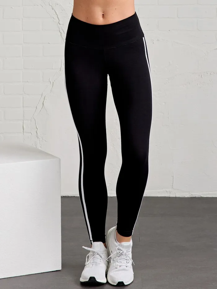 Women ALLways Stripe Ankle Legging Tasc Performance Leggings