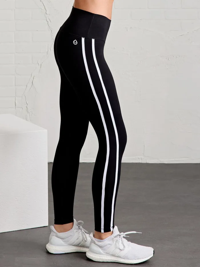 Women ALLways Stripe Ankle Legging Tasc Performance Leggings