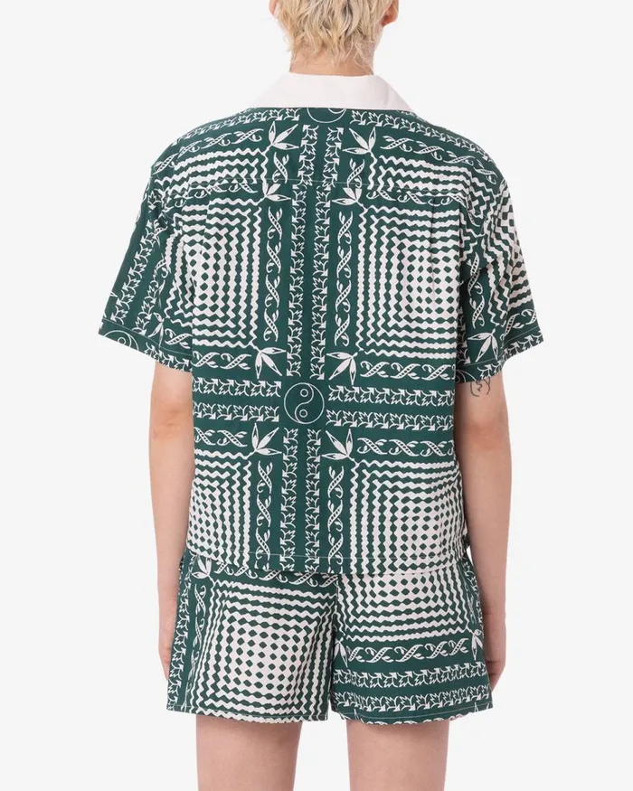Women ANGELICA BANDANA SHIRT Aventurine Green Multi OBEY Clothing TOPS