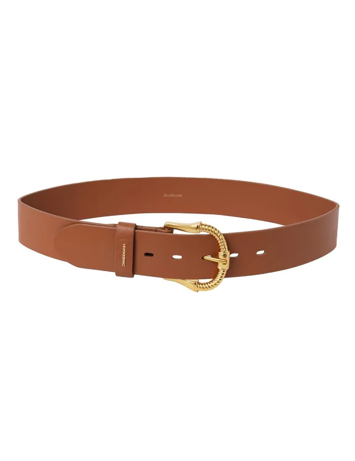 Women Belts Zimmermann Twisted Buckle Leather Belt 40 Avalon