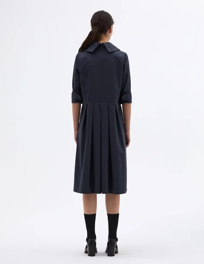 Women Big Collar Dress Dark Navy Margaret Howell Dresses